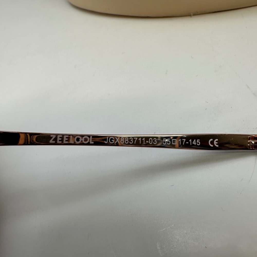 Zeelool Blue Gradient Rose Gold Geometric Eyeglass Frames Only JGX883711-03 - Picture 4 of 5